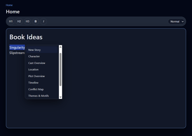 Parsec Notes Writer Edition App
